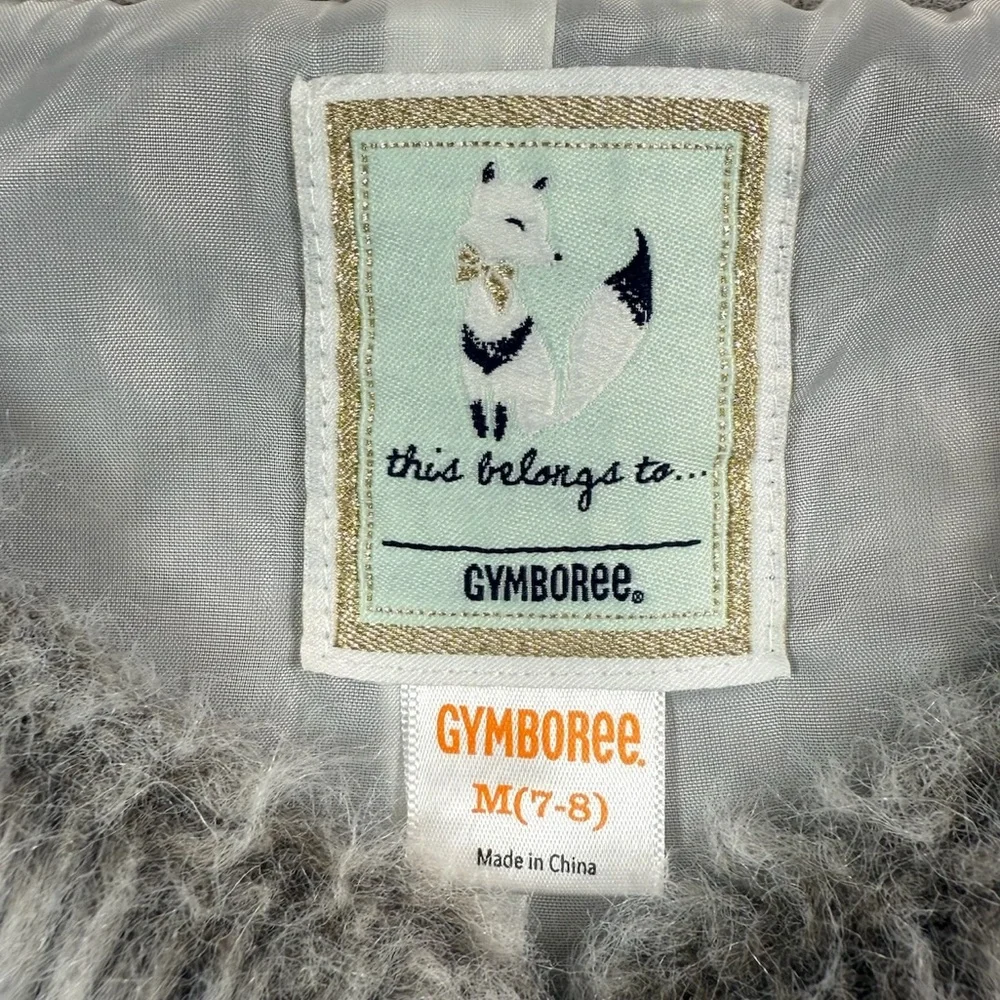 GYMBOREE Kids Girls’ Grey Faux Fur All Spruced Up Polyester Blend Vest‎ Size M